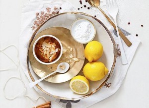 Dessert with lemon image